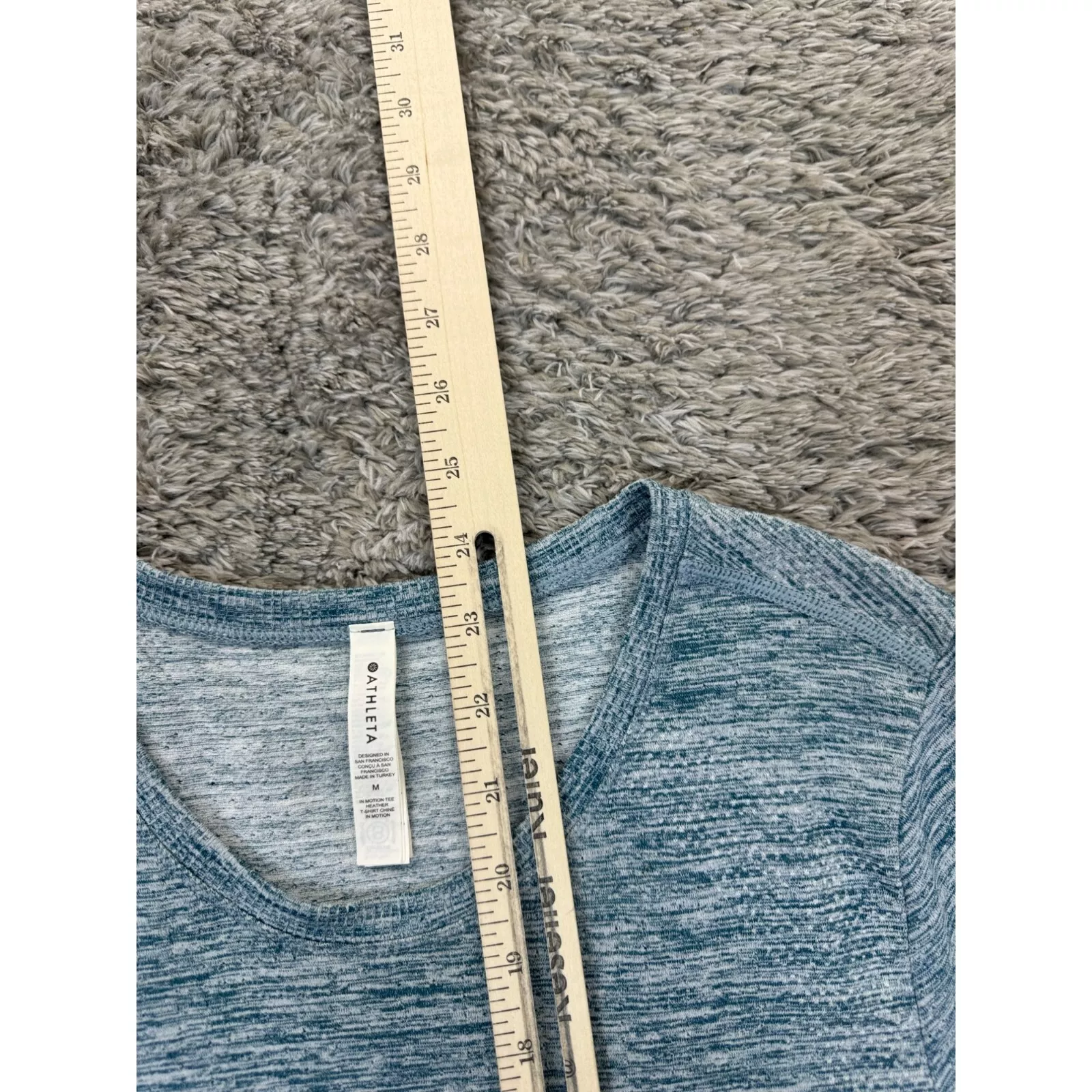 athleta in motion heather performance yoga seamless shirt