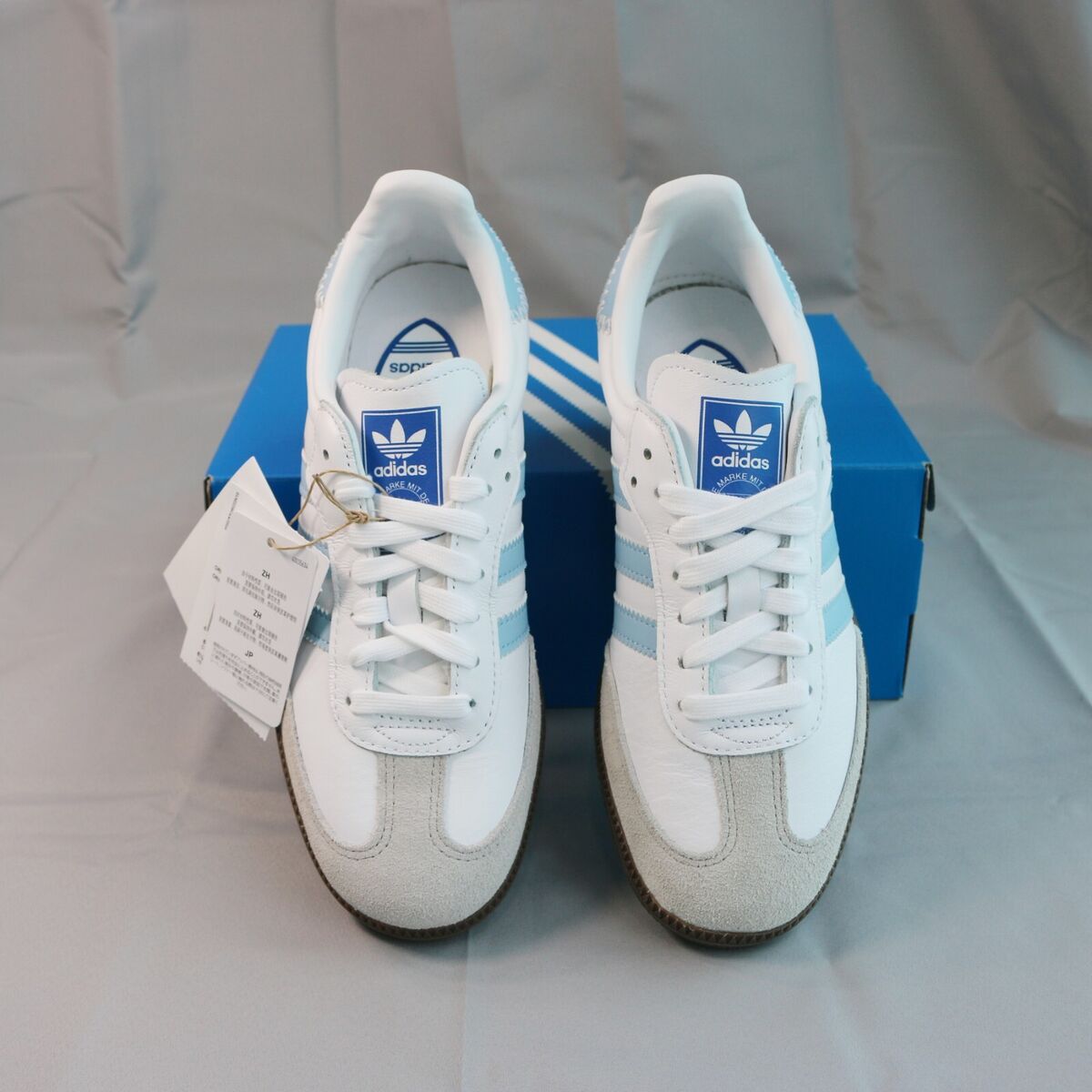 adidas Samba OG White Sky Blue Womens Sneakers ✓Multiple adidas Samba OG White Sky Blue Womens Sneakers ✓Multiple