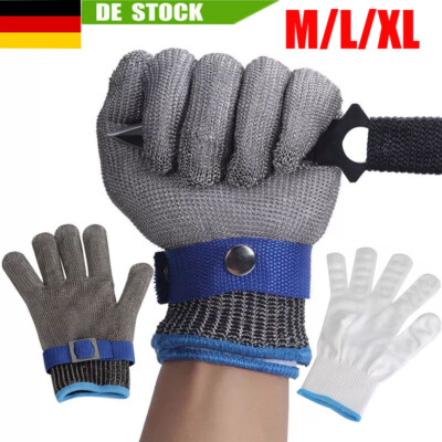Edelstahl Stechschutzhandschuhe Kettenhandschuh Sicherheits-Handschuh  Metzger DE | eBay.de