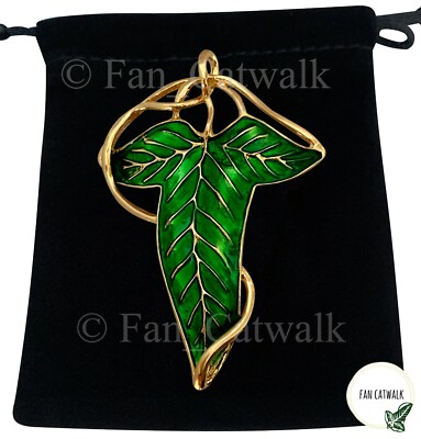 GOLDADERN + Elfenblattbrosche SET Pin Abzeichen Hobbit LOTR Herr der Ringe Umhang
