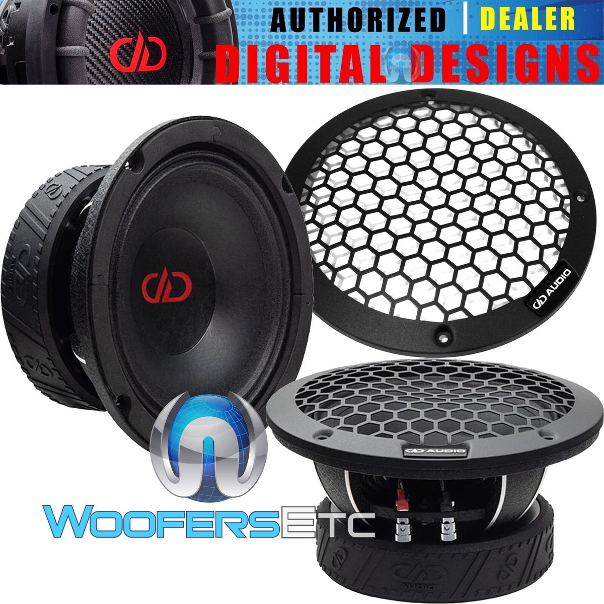 Dd Audio Amplifier Down4sound SFX80-4P INCH MIDRANGE SPEAKERS