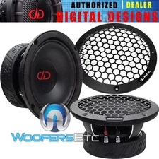 (2) DD AUDIO VO-M406-C-S4 6.5" VOICE OPTIMIZED 250W RMS MIDRANGE SPEAKERS NEW