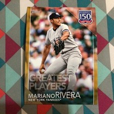 #63 Mariano Rivera Yankees 5x7 - 06/10 made Gold 2019 Topps 150 Years Greatest