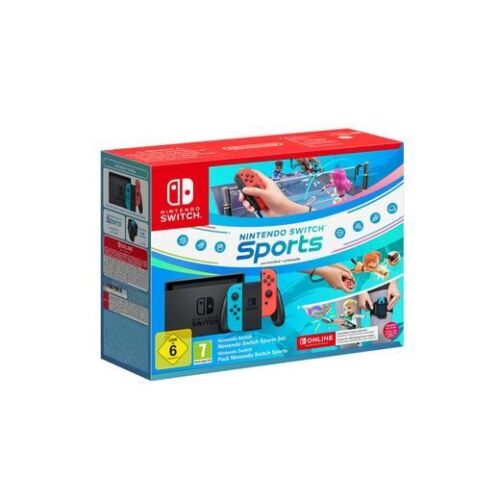 Nintendo Switch Neon Blue e Rosso + Switch Sport + Fascia + 3 Mesi abbonamento - Foto 1 di 2
