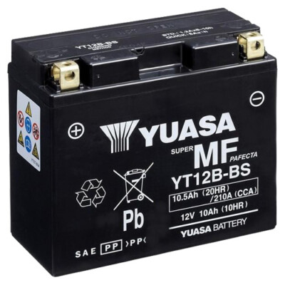 Batterie für Yamaha YZF-R1 1000 RN09 2002 YUASA YT12B-BS AGM geschlossen