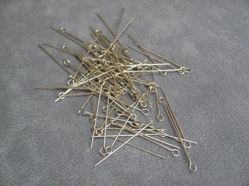 Short Sterling Silver Eyepins 1 Inch 24 Gauge - Picture 3 of 3