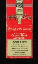 1930s Osman's Store Crystal Rock Beverages Douglass and Weiser Sts Reading PA MB