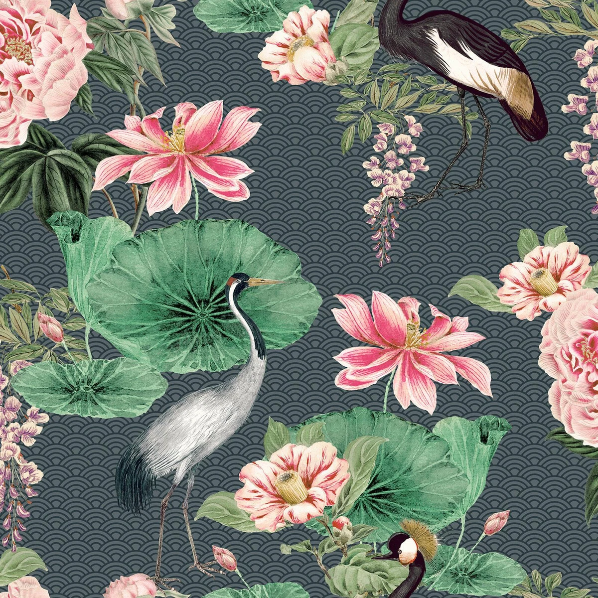 Art Deco Floral Wallpaper