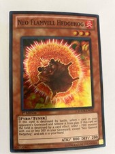 Neo flamvell hedgehog 1st edition foil yu-gi-oh gaming cards cscan
