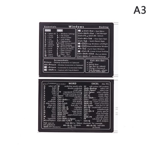 2Pcs Reference Keyboard Shortcut Sticker Adhesive For Windows Laptop Stickers _t - Photo 15/16