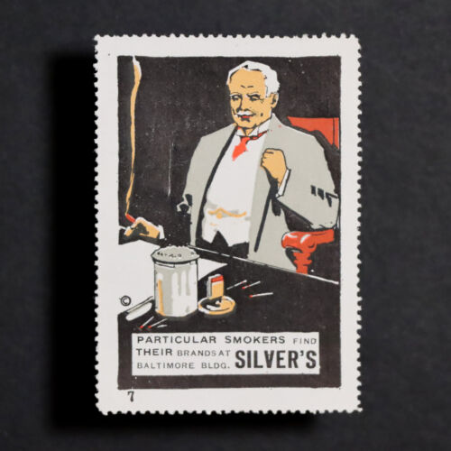 Poster Stamp * USA * 1915 Silver's Tobacco Store History - 第 1/2 張圖片