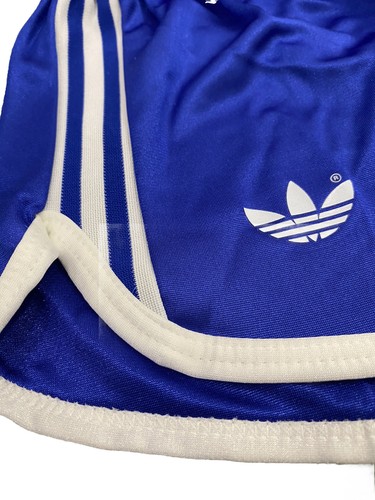 Vintage Shiny Nylon Adidas Ventex Shorts Blue 70s 80s - Picture 4 of 4