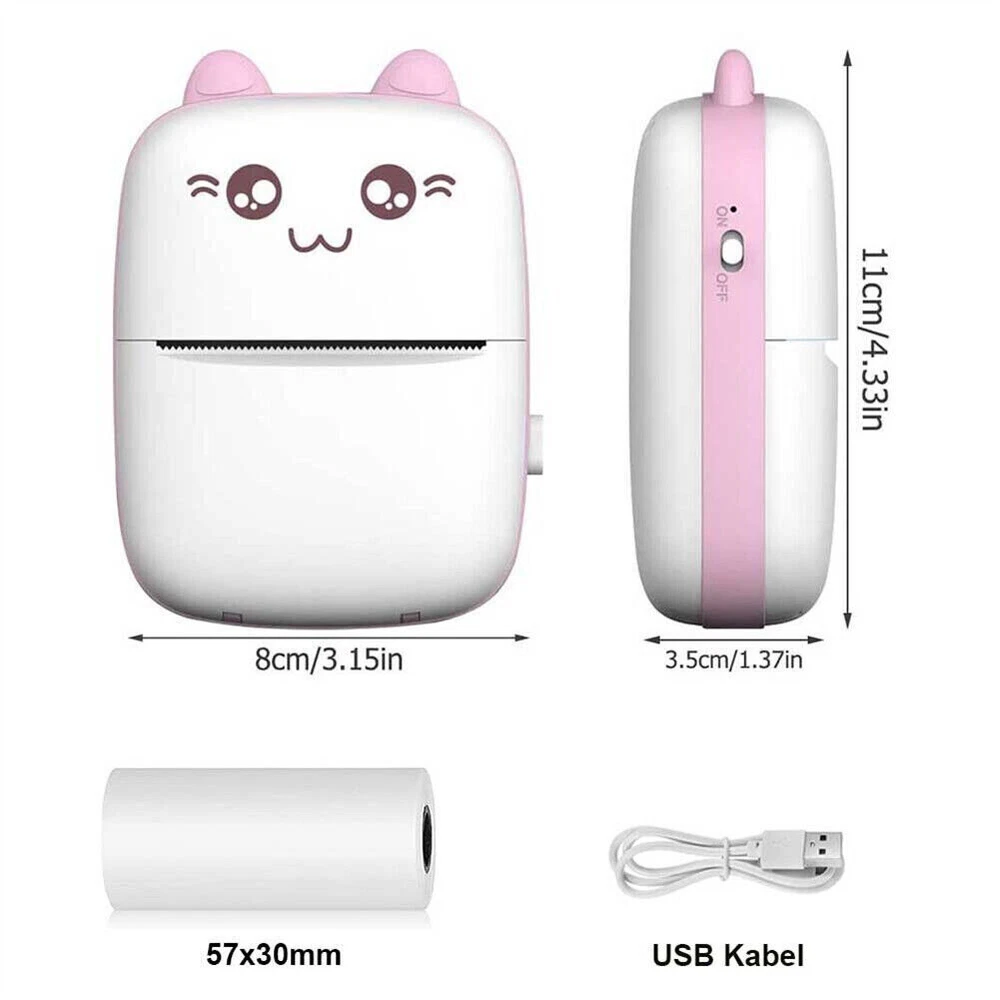 Pocket-Sized Wireless Bluetooth Thermal Mini Photo Printer for On-the-Go Printing