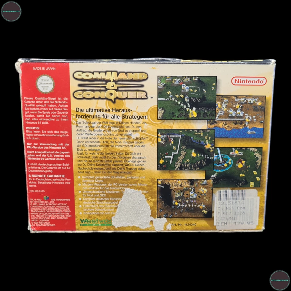 Command & Conquer Nintendo N64 Spiel 1998 PAL mit OVP Westwood 1999 - Bild 2 von 4