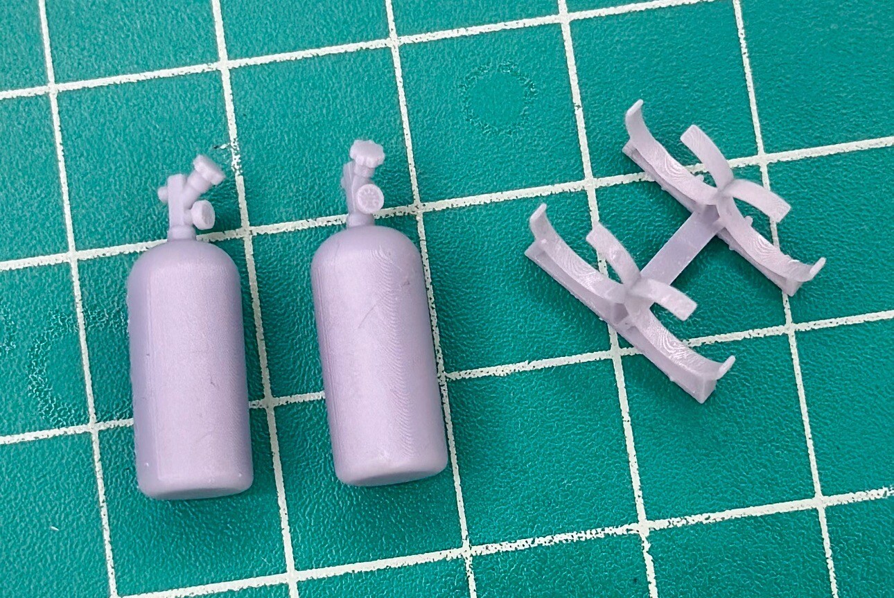 Dual NOS Bottle With Bracket 3D Resin printed (124/125) eBay