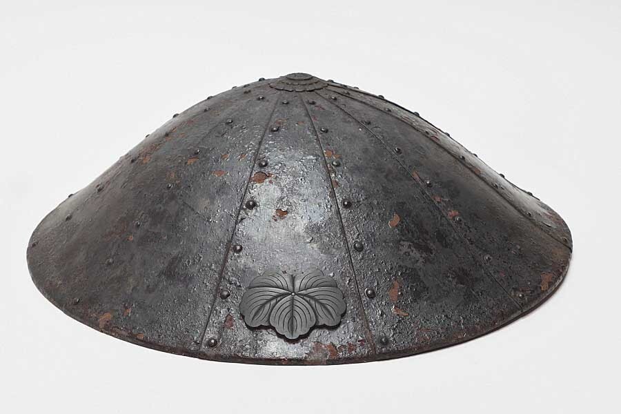 IRON JINGASA Period SAMURAI Hat Armor 