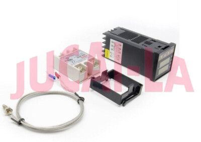 NEW Digital PID Temperature Controller Thermostat REX-C100 + Max.40A SSR Relay K