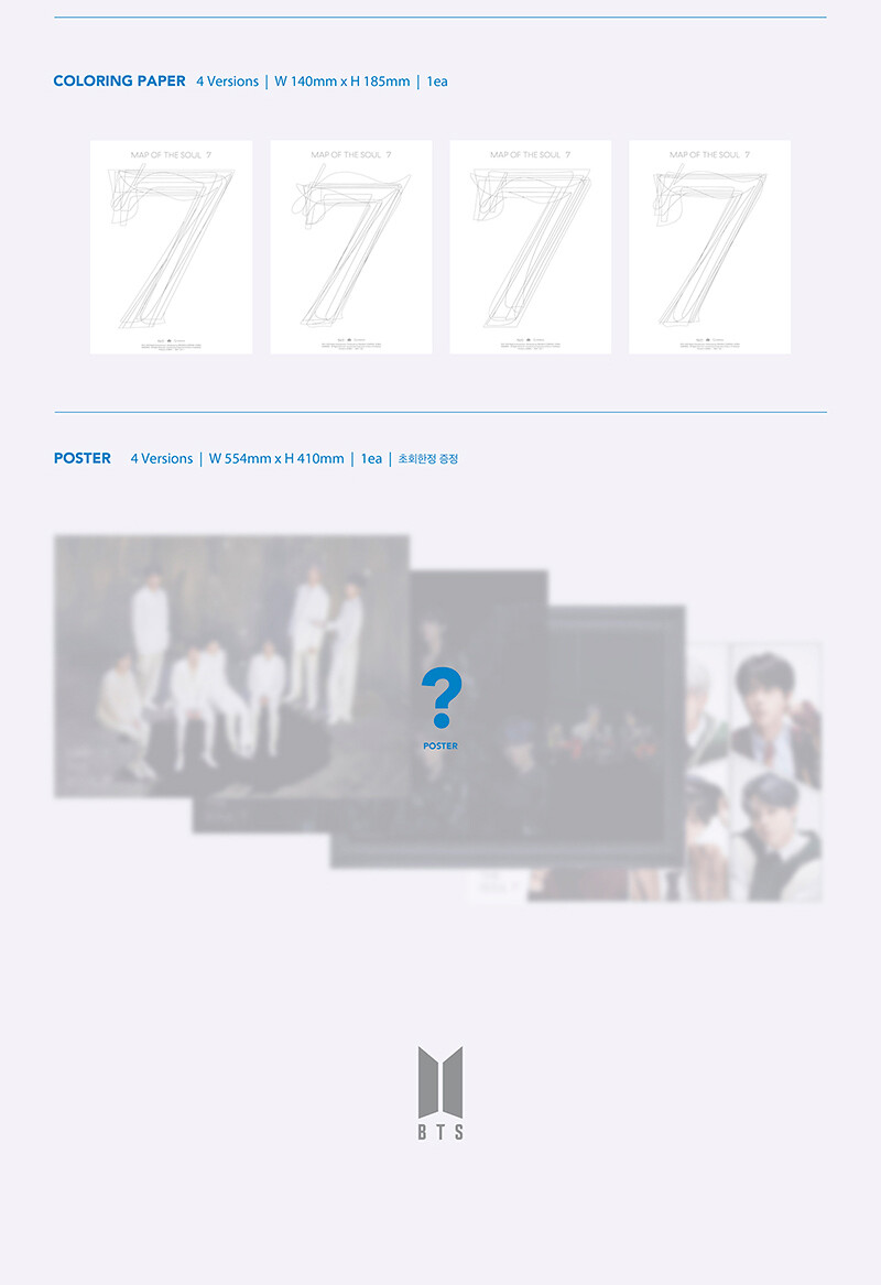 BTS [MAP Of THE SOUL:7] Album RANDOM CD+Foto Buch+Lyric+Buch+2
