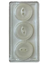 Buttons Pearlescent Round Eye 2-Hole 5-Pack 11/16" 18MM Dill No. 67 Germany