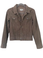 Jigsaw Womens Corduroy Jacket Xs Mushroom Brown 100% Cotton Crop