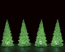 Lemax Christmas Village 4-Pack Crystal Lighted Tree