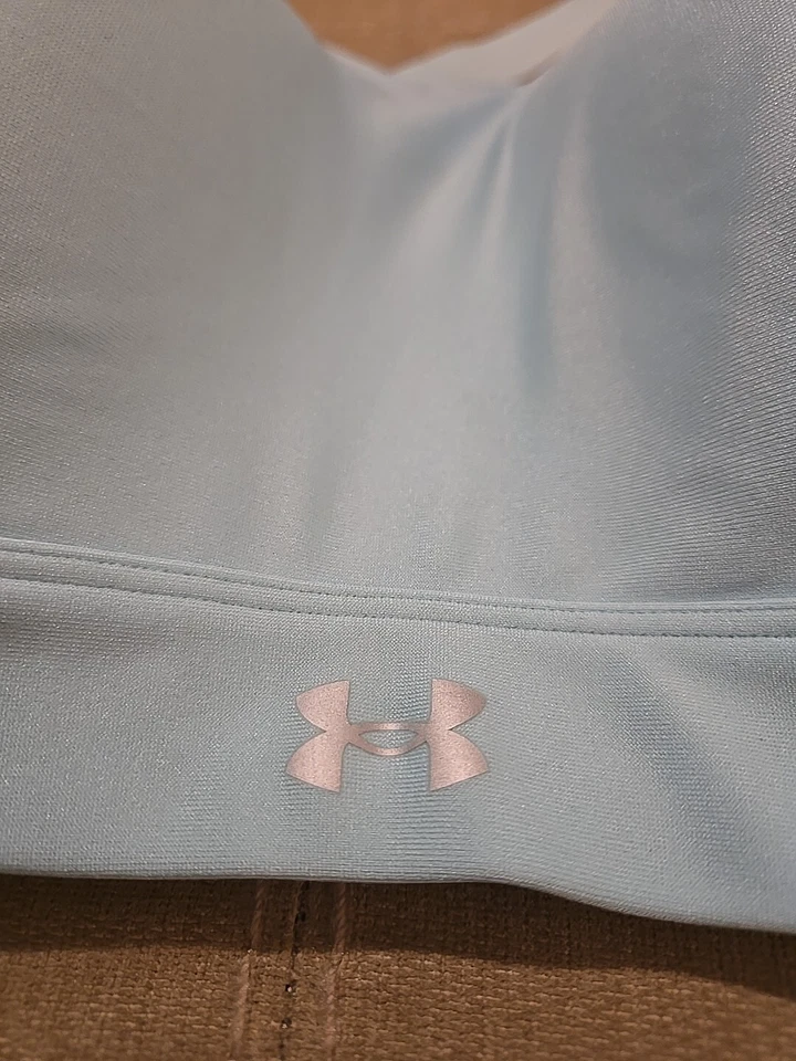 Sujetador deportivo de compresión Under Armour Crossback azul aguamarina para mujer talla grande 3X NUEVO Foto 3 de 4