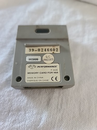 Performance Controller Pak Memory Card Pack for Nintendo 64 N64 Used Works - Picture 3 of 3