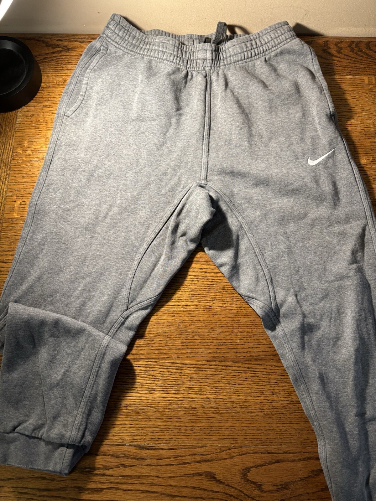 Nike Sweatpants Mens Medium Joggers Blue Tag Cuffed Drawstring Fleece Vtg