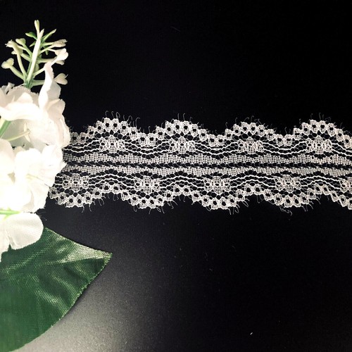 1m Spitzenband weiß verschiedene Bänder Spitze Lace white zum Nähen Basteln Deko - Bild 13 von 15