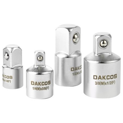DAKCOS 4-tlg. Stecknuss Adapter Reduzierung 1/2'' 1/4'' 3/8'' Steckschlüssel Nuss