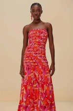 BN Farm Rio Orange Flying Birds Dress Size L Current Season