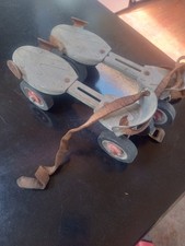 Vintage Wards Speedline Metal Roller Skates with Leather Straps