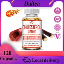Cholesterol Support Supplement - Heart Health & Lipid Control | 120 Capsules