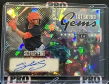 Seaver King 2025 Leaf Metal 1st Round Gems Crystal Silver RC Auto Parts 15/25