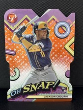 2024 Topps Pristine Oh, SNAP! Jackson Chourio #OH-17 Orange Refractor /25 (RC)