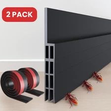 2 Pack Door Draft Stopper Sweep – Soundproof Weather Seal Strip for Gaps 39"x2"