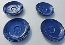 Cobalt Blue  Fiesta Demitasse  Saucer Lot X4 Homer Laughlin Fiestaware