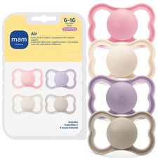 MAM Air Pacifiers 6-16 Months, Ultra Airflow for Delicate Area Comfort, 4 PK