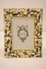 Olivia Riegel Crystal  Enamel "Orchid Delight" 5x7 Photo Frame