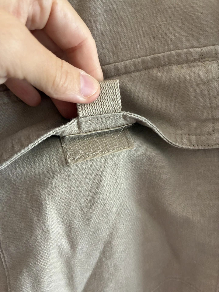 Camisa De Colección Y2K Von Dutch Safari Hombres M (se ajusta como XL) Mezcla Bolsillos de Carga Logo Foto 4 de 4