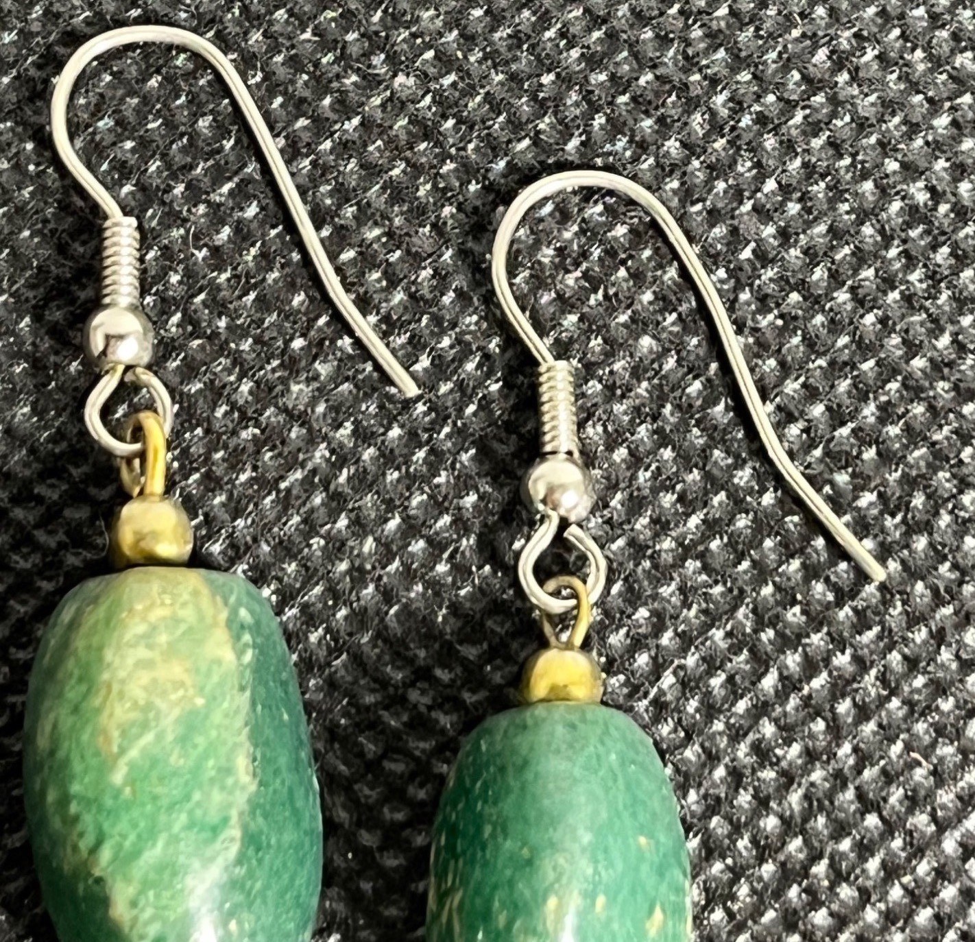 Amazonite & White Chalcedony Dangle Earrings Natu… - image 4