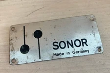 SONOR 70s Vtg Champion BADGE Metal Logo Plate "Made In Germany" Snare Drum Part