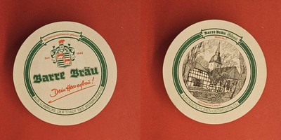 Barre Bräu Stiftskirche Levern Motiv Nr. 7 Brauerei Bierdeckel Bier