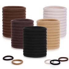 100 Pcs Elastic Hair Ties Thick Seamless Hair Bands No Damage Soft Ponytail
