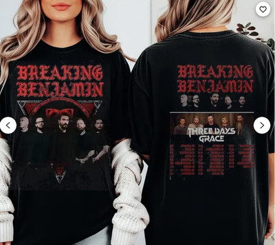 Breaking Benjamin Three Days Grace Tour 2025 T-Shirt.