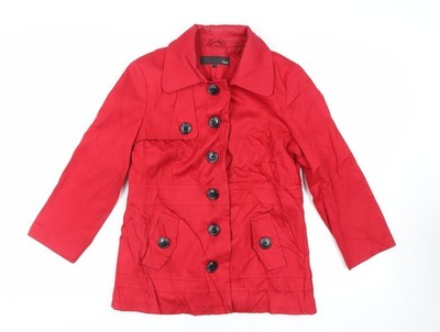 NEXT Damenjacke rot Größe 12 geknöpft