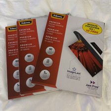 (BUNDLE X3) Fellows 60ct 5mil Thermal Laminating Pouches 9x11.5 Crc52880