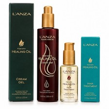 L ANZA Keratin Healing Oil Cream Gel Hair Treatment Set 6.8oz 1.7oz