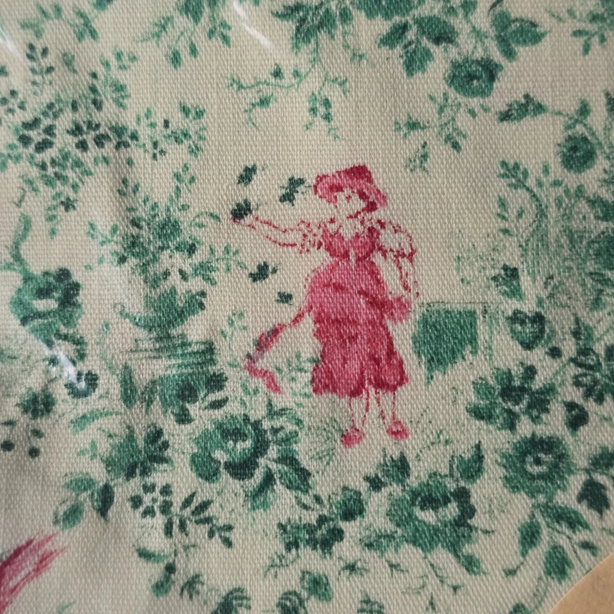 Vintage Toile Fabric In Collectible Upholstery & Drapery Fabric
