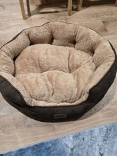 Bedsure Round Pet Bed   20" Washable Small Dog  Cat Bed with Non-Slip Bottom